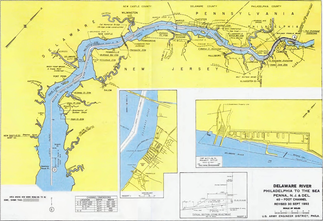 Delaware River, Philly to Sea Project Index Map