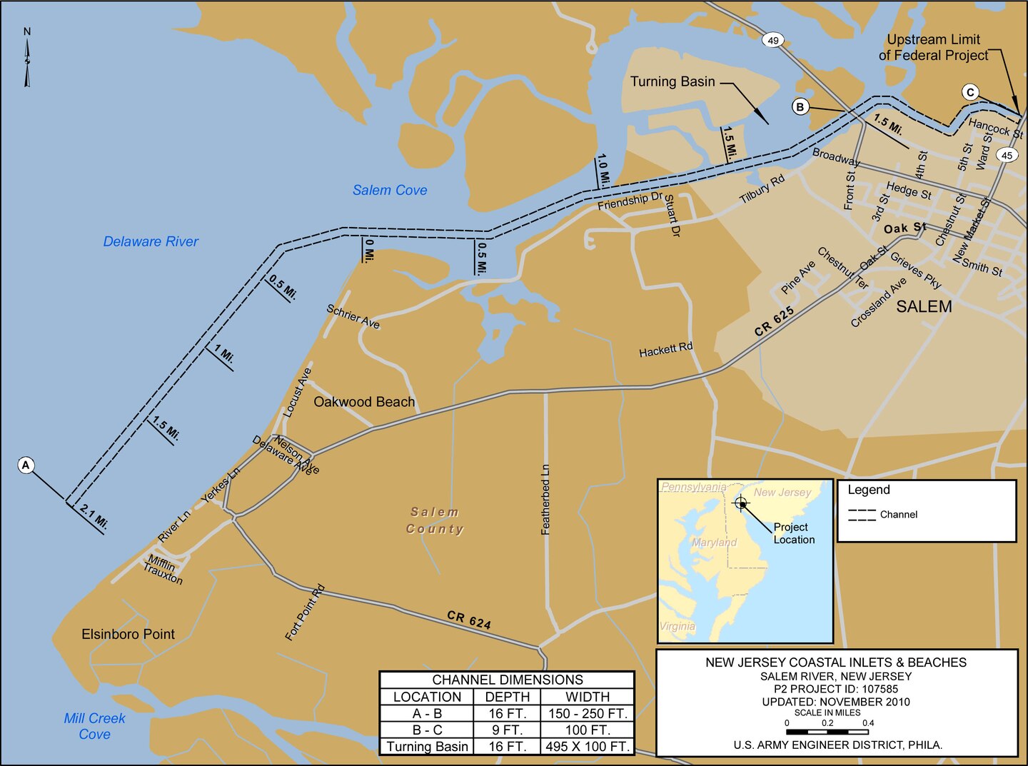 Salem River Project Index Map