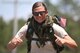 U.S. Air Force Master Sgt. Kimberly Kaminski from the New Jersey Air National Guard's 108th Security Forces Squadron does the 12km foot march during a German Armed Forces Badge for Military Proficiency test at Joint Base McGuire-Dix-Lakehurst, N.J., June 13, 2017. The test included an 1x10-meter sprint, flex arm hang, 1,000 meter run, 100 meter swim in Military Uniform, marksmanship, and a timed foot march. (U.S. Air National Guard photo by Master Sgt. Matt Hecht/Released)