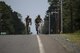 U.S. Air Force airmen from the New Jersey Air National Guard's 108th Wing hike the 12km foot march during a German Armed Forces Badge for Military Proficiency test at Joint Base McGuire-Dix-Lakehurst, N.J., June 13, 2017. The test included an 1x10-meter sprint, flex arm hang, 1,000 meter run, 100 meter swim in Military Uniform, marksmanship, and a timed foot march. (U.S. Air National Guard photo by Master Sgt. Matt Hecht/Released)