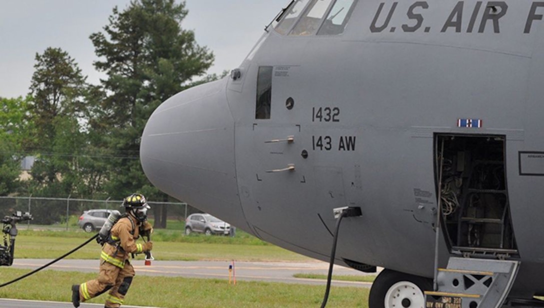 In preparation for the 2017 Westfield International Air Show, celebrating a Century of Air Power, on August 12-13, the 104th Fighter Wing hosted local community partners to participate in a Major Accident Response Exercise. Our community partners came from Westfield Police, Fire and Emergency Management, Massachusetts State Police, Emergency Management Agency and Department of Transportation, the Springfield Office of Emergency Preparedness, the American Red Cross, Mercy Medical Center, Baystate Health, Alert Ambulance, Westover Air Reserve Base, and Bradley Air National Guard Base. 
