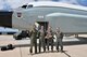 Aircrew members pose with Hugh Trenchard, a special teddy bear, following a training flight on an RC-135 here June 29. Hugh is an honorary member of the British Royal Air Force and has been flying on aircraft all across the U.S. this year to commemorate the 100th anniversary of the Royal Air Force in 1918 and also the U.S. Air Force 70th anniversary this year. (U.S. Air Force photo by Charles Haymond)