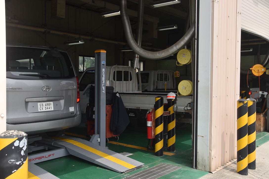 The current vehicle maintenance facility located at the Far East District compound Seoul, South Korea. 