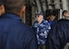 Retried U.S. Air Force Lt. Col. Roy Compton, 3rd Bomb Wing veteran and former B-26 navigator, speaks with Airmen assigned to the 8th Aircraft Maintenance Squadron June 30, 2017, during a tour at Kunsan Air Base, Republic of Korea. Compton served at Kunsan during the Korean War and flew more than 50 missions out of the air base from 1952 to 1953. (U.S. Air Force photo by Staff Sgt. Victoria H. Taylor/Released)