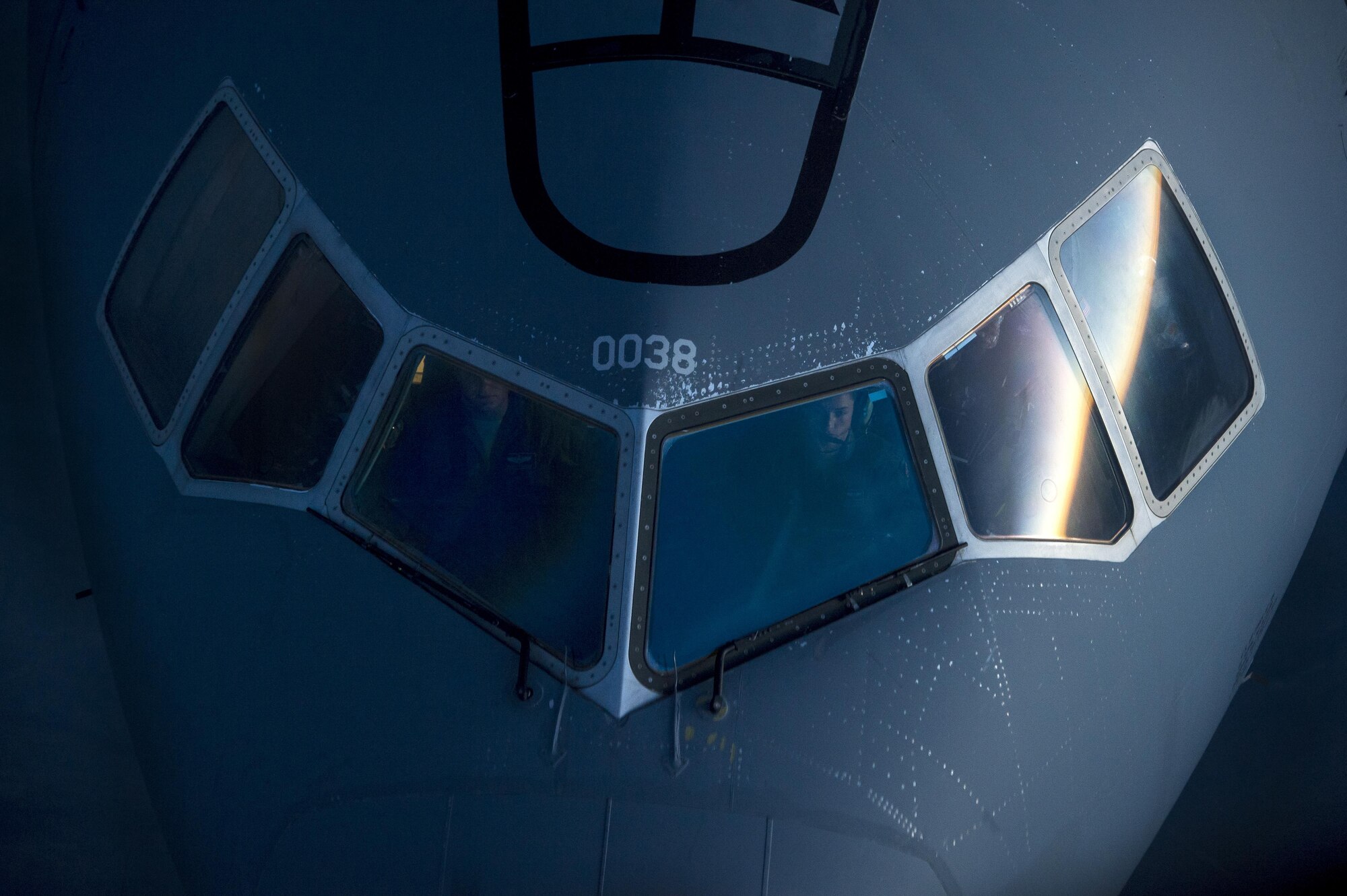 Pilots assigned to the 60th Air Mobility Wing out of Travis Air Force Base, Calif. fly a C-17 Globemaster III during a training mission June 21, 2017. The C-17 is capable of rapid strategic delivery of troops and all types of cargo to main operating bases or directly to forward bases in the deployment area. The aircraft can perform tactical airlift and airdrop missions and can transport litters and ambulatory patients during aeromedical evacuations when required. The inherent flexibility and performance of the C-17 force improve the ability of the total airlift system to fulfill the worldwide air mobility requirements of the U.S. (U.S. Air Force photo/Staff Sgt. Andrew Lee)