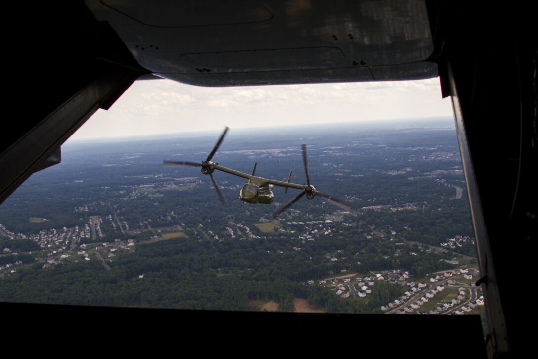 Approximately 50 collegiate educators took flight in an MV-22 Osprey during their visit at Marine Helicopter Squadron One as part of the Officer Selection Officers’ Educators’ and Key Leaders’ Workshop aboard Marine Corps Base Quantico, Va., June 20, 2017. During the engagement, the attendees learned about officer programs for their students, conducted patrols, negotiated the Leadership Reaction Course and experienced several other events. The purpose of the workshop is to create mutually beneficial relationships between the educators and the Marine Corps so the collegiate leaders can share their knowledge with their students based on first-hand experiences.