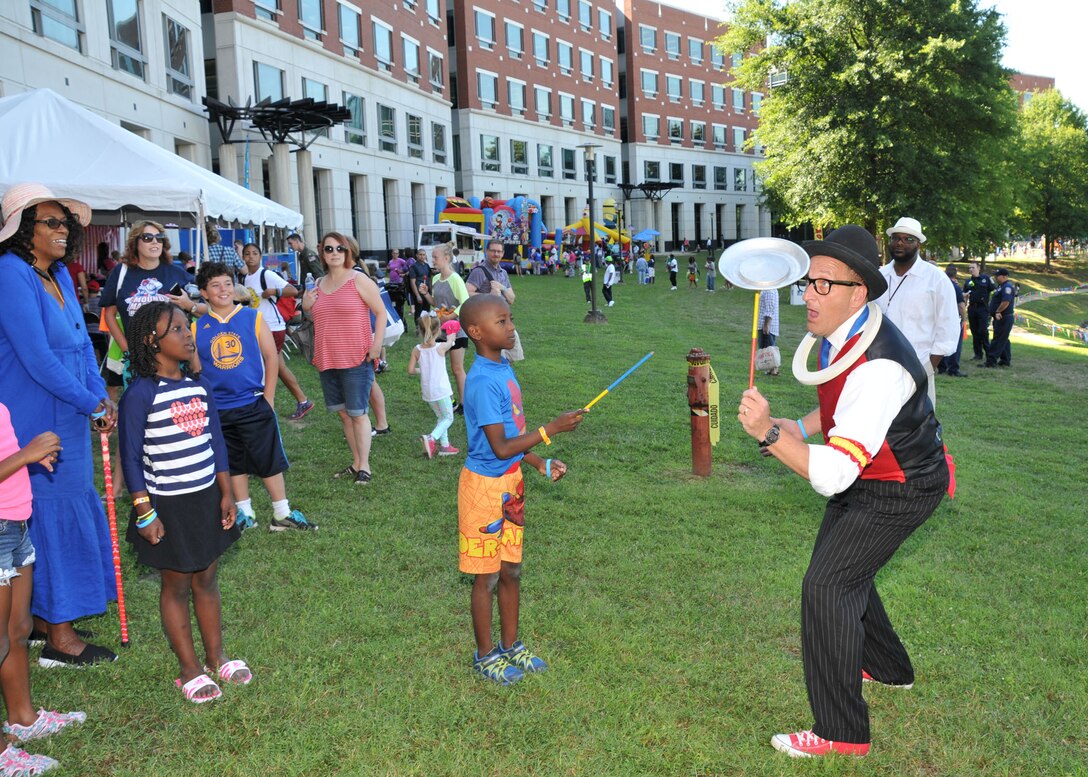 A variety of entertainers kept children occupied during the event.