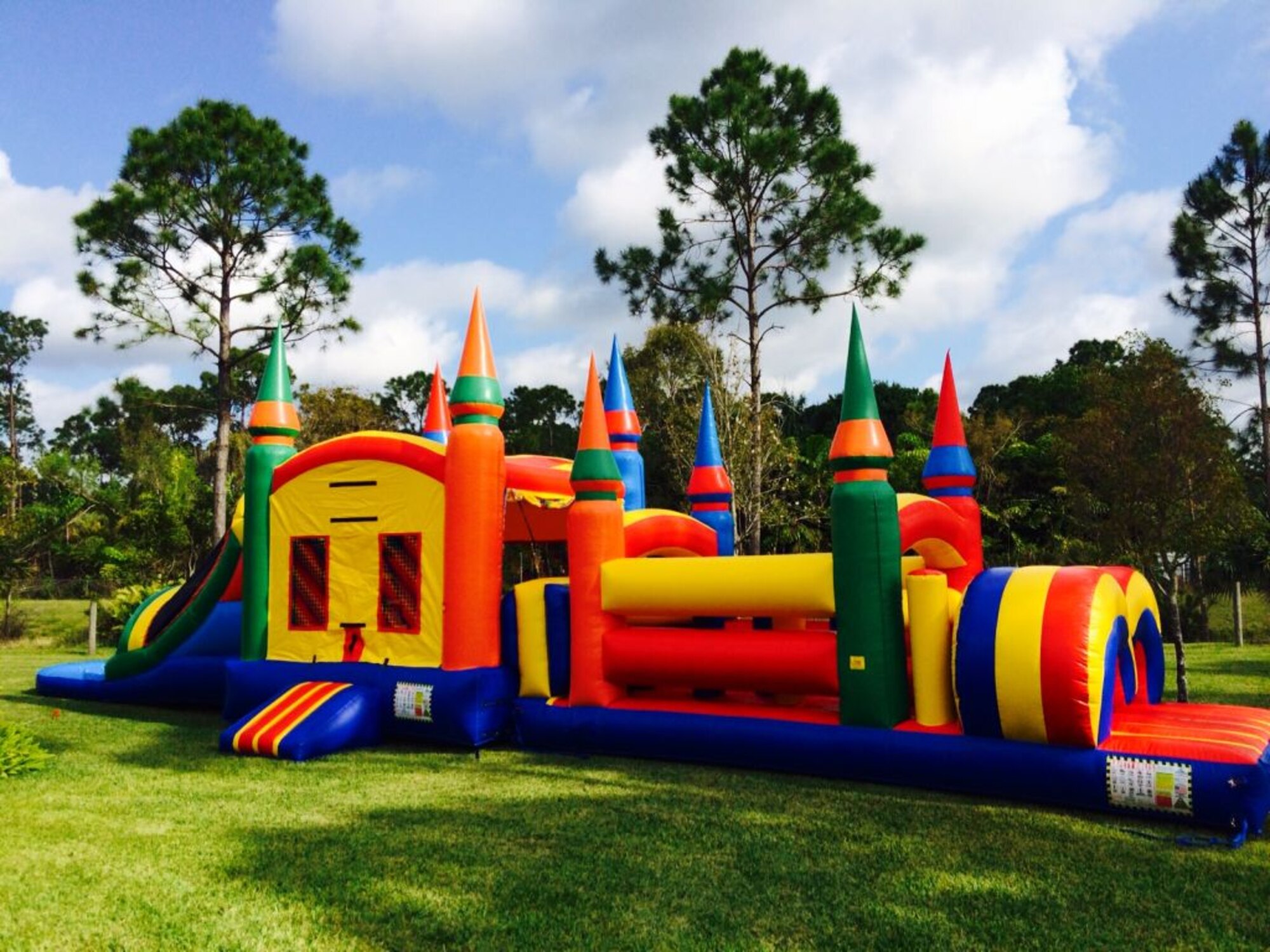 A bouncy house sits ready for use for children. The 49th Wing Safety office recommends following all bouncy house safety procedures when using a bouncy house. (Courtesy photo)