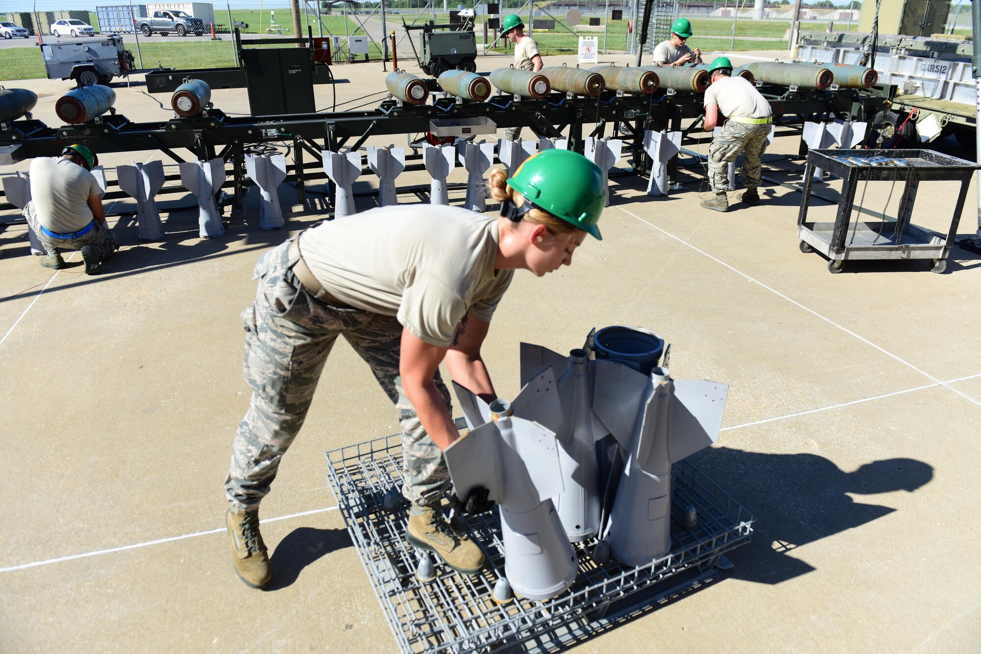 Members of the 509th Munitions Squadron participate in Global Strike Challenge (GSC) at White­man Air Force Base, Mo., June 20, 2017. Airmen are hand-selected to compete in GSC from their units. 