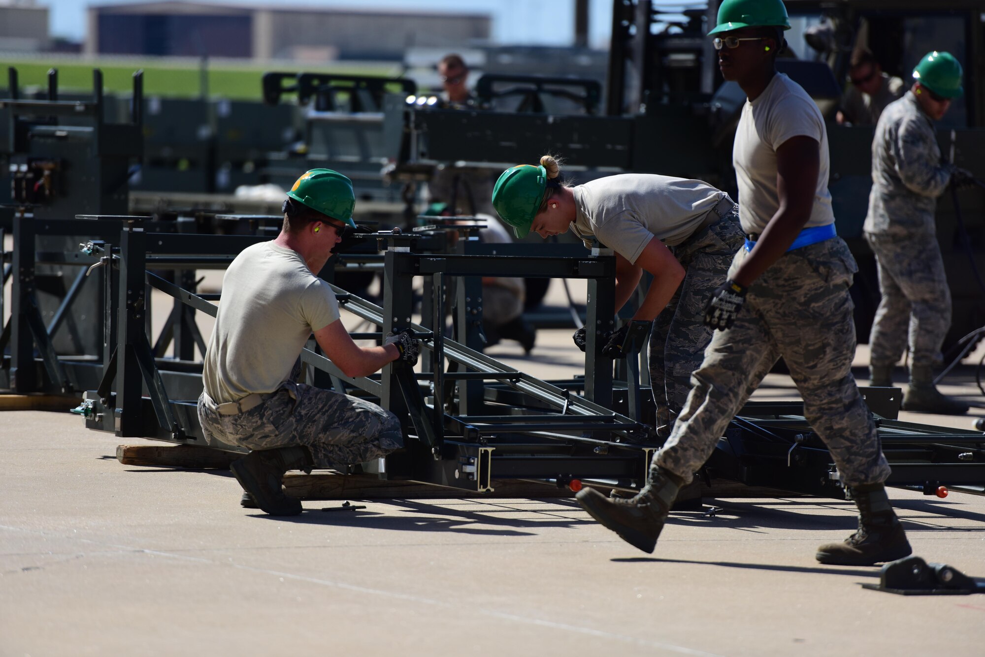 Members of the 509th Munitions Squadron participate in Global Strike Challenge (GSC) at White­man Air Force Base, Mo., June 20, 2017. Airmen are hand-selected to compete in GSC from their units. 