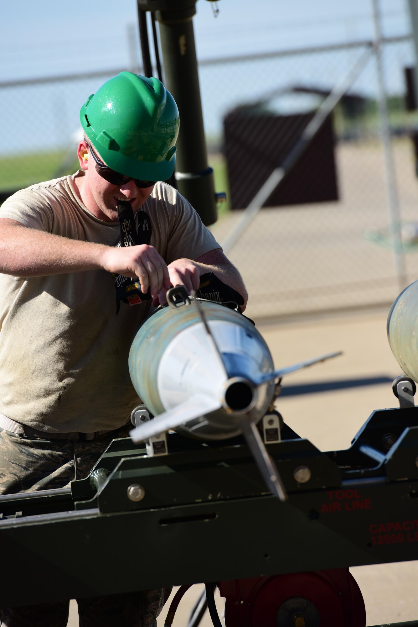 Members of the 509th Munitions Squadron participate in Global Strike Challenge (GSC) at White­man Air Force Base, Mo., June 20, 2017. Airmen are hand-selected to compete in GSC from their units. 