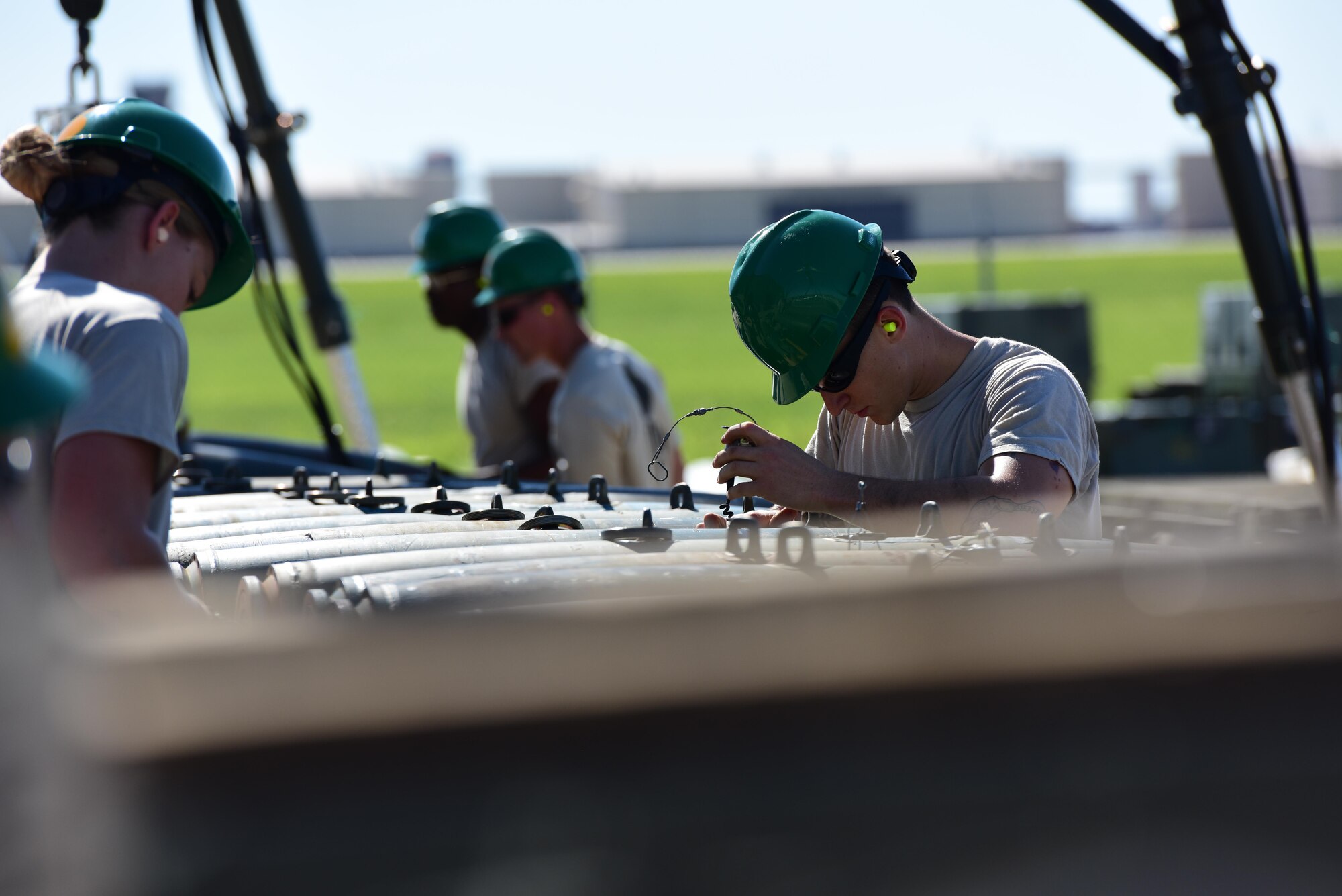 Members of the 509th Munitions Squadron participate in Global Strike Challenge (GSC) at Whiteman Air Force Base, Mo., June 20, 2017. Airmen are hand-selected to compete in GSC from their units.