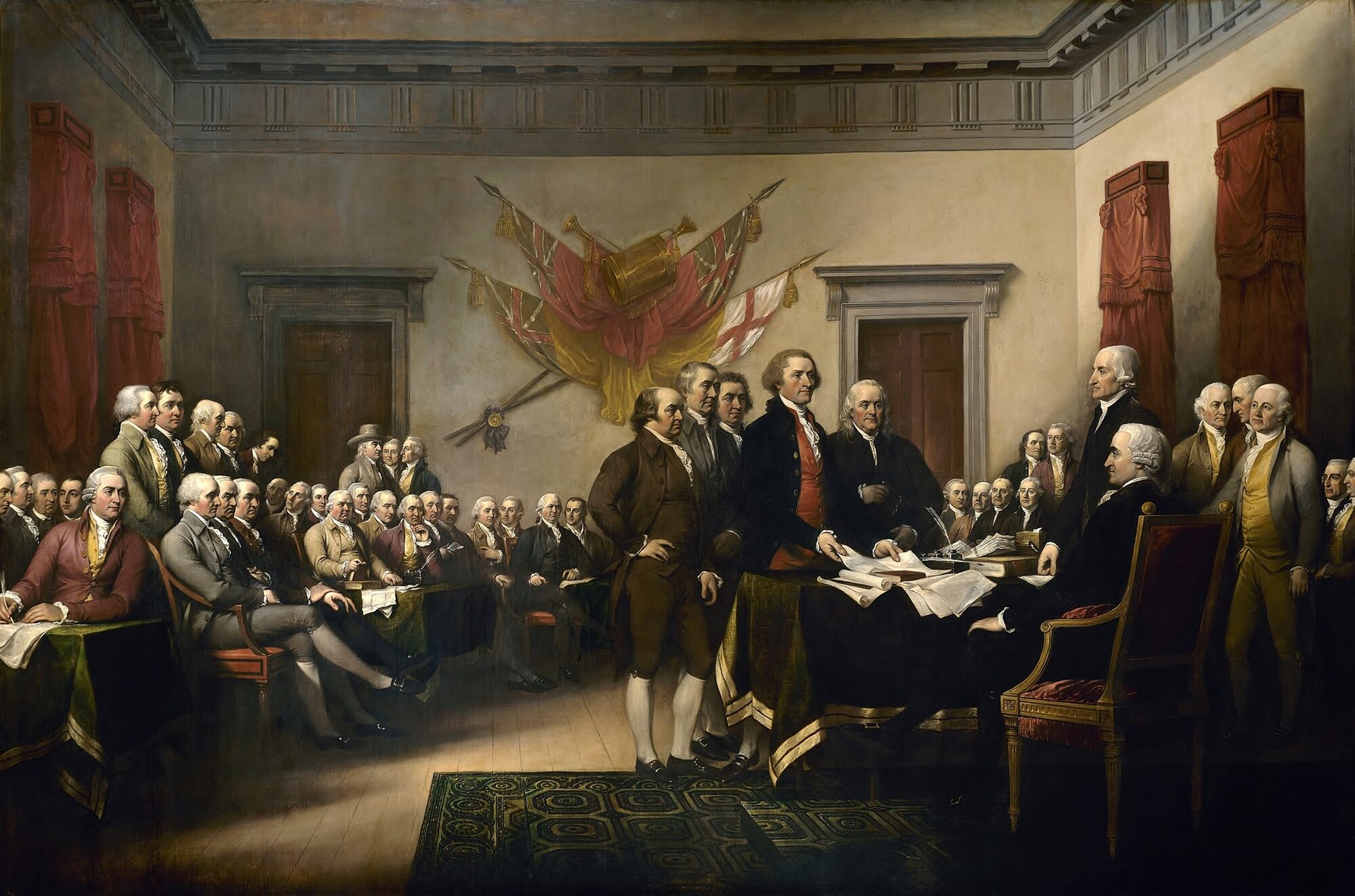 Painting of the founding fathers signing the declaration of independence on July 2, 1776. (Courtesy Asset)