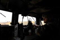 U.S. Air Force Tech. Sgt. Joseph Roides, 51st Security Forces Squadron flight sergeant, takes part in an “outside the wire” perimeter check during Exercise Beverly Herd 17-1 at Osan Air Base, Republic of Korea, March 1, 2017.  Defenders are responsible for daily entry control, base security and police services during peacetime as well as base and area security during contingency situations. (U.S. Air Force photo by Airman 1st Class Gwendalyn Smith)