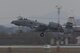 An A-10 Thunderbolt II assigned to the 25th Fighter Squadron takes off for a training mission during Exercise Beverly Herd 17-1 at Osan Air Base, Republic of Korea, March 1, 2017. Exercises like Beverly Herd allow the 51st Fighter Wing to work out the muscle movements required to execute and sustain combat operations in the ROK. (U.S. Air Force photo by Staff Sgt. Victor J. Caputo)