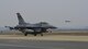 An F-16 Fighting Falcon assigned to the 36th Fighter Squadron taxis to the runway for a training mission while an A-10 Thunderbolt II from the 25th Fighter Squadron takes off during Exercise Beverly Herd 17-1 at Osan Air Base, Republic of Korea, March 1, 2017. Pilots from both fighter squadrons flew multiple sorties during exercise Beverly Herd, honing their flying skills and ability to work around the rugged ROK landscape. (U.S. Air Force photo by Staff Sgt. Victor J. Caputo)