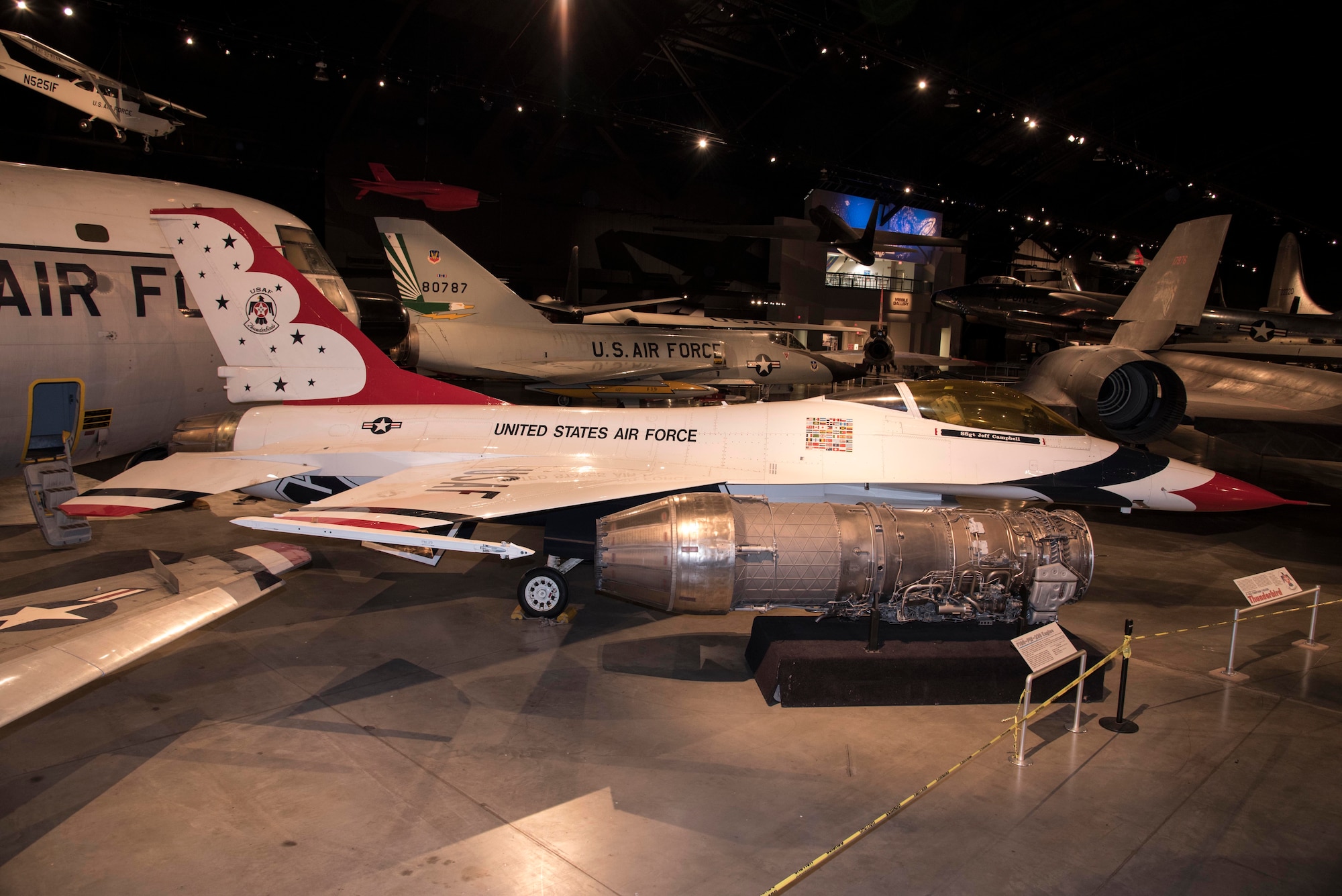 DAYTON, Ohio -- General Dynamics F-16A Fighting Falcon in the Cold War Gallery at the National Museum of the United States Air Force. (U.S. Air Force photo by Ken LaRock) 