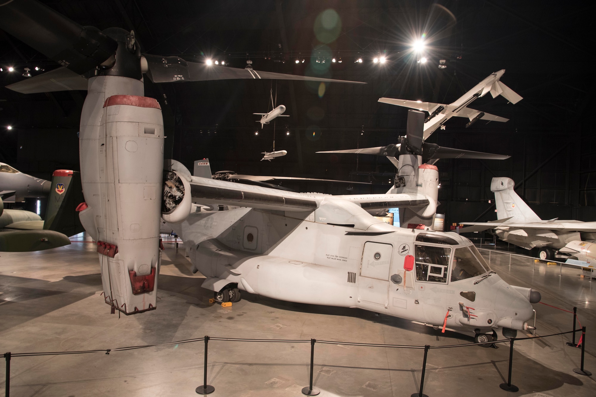 DAYTON, Ohio -- The Bell-Boeing CV-22B Osprey on display in the Cold War Gallery at the National Museum of the U.S. Air Force.(U.S. Air Force photo by Ken LaRock)
