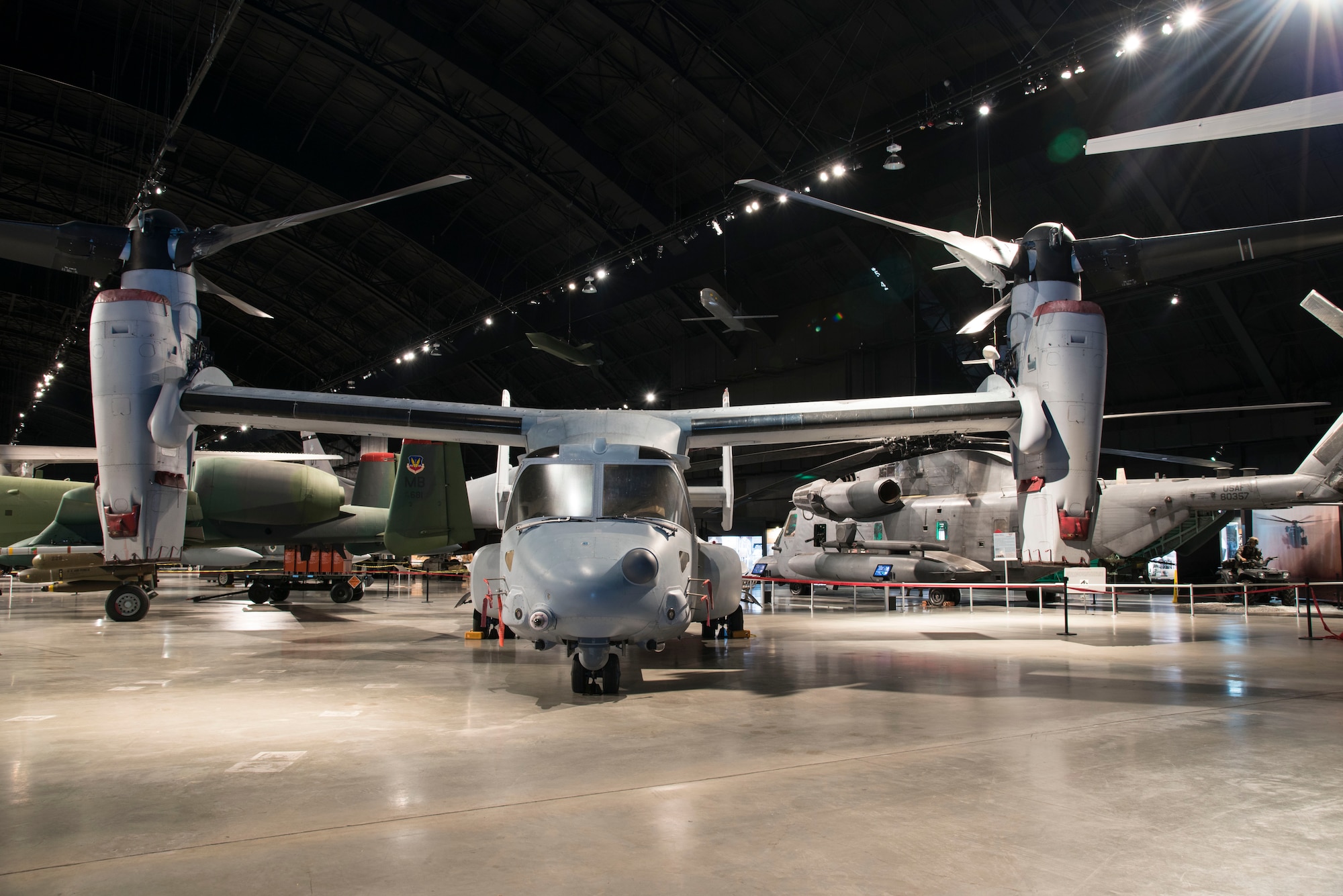 DAYTON, Ohio -- The Bell-Boeing CV-22B Osprey on display in the Cold War Gallery at the National Museum of the U.S. Air Force.(U.S. Air Force photo by Ken LaRock)