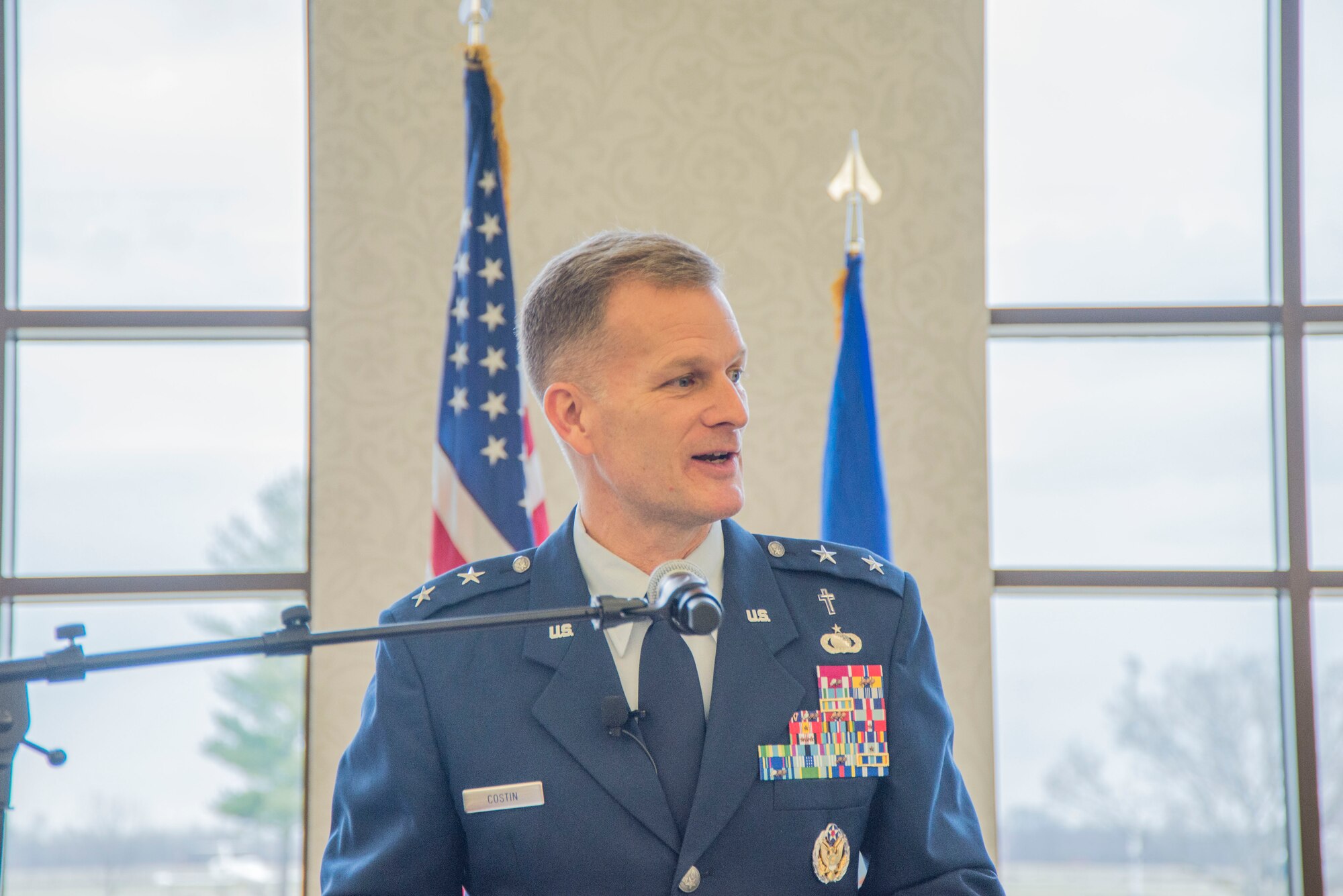 Scott hosted a National Prayer Breakfast on Feb. 24 with the theme of “Faith worked 100 years ago and faith works now.” The guest speaker for the event was Maj. Gen. Dondi Costin, Headquarters U.S. Air Force chief of chaplains. During the event Costin said, “Faith worked 3,000 years ago, the same way it worked 100 years ago, it will work 3,000 years from today and the message is this: God has designed us in such a way that we can overcome. God wants to be your resource if you’ll let him be. Faith works. What I encourage you to do is, work your faith.”