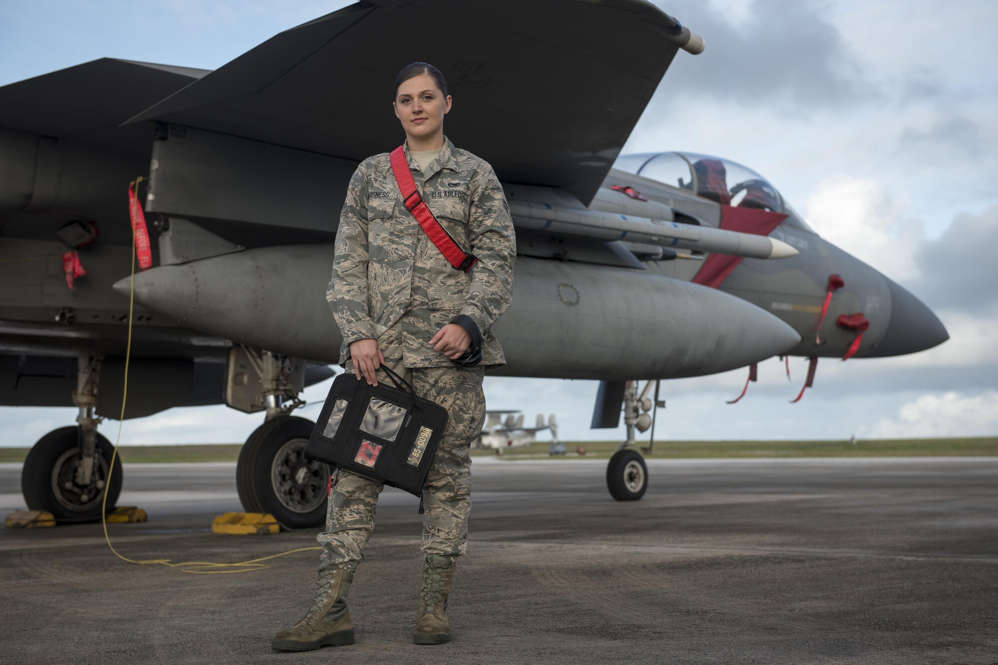 U.S. Air Force Airman 1st Class Joshua Tuckett, 18th Operations Support Squadron weather technician, is on Andersen Air Force Base, Guam, to participate in annual Exercise Cope North. Tuckett is responsible for providing essential weather information to aircrew and mission planers before every flight. Members of Kadena Air Base, Japan, are among 2,700 U.S. Airmen, Sailors and Marines who are training alongside approximately 600 combined JASDF and Royal Australian Air Force service members. (U.S. Air Force photo by Senior Airman John Linzmeier)