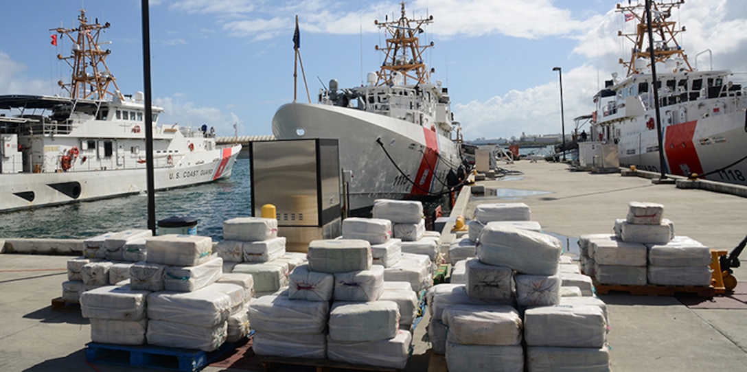The Coast Guard offloaded Feb. 27, 2017 approximately 4.2 tons of seized cocaine, worth an estimated $125 million in wholesale value, at Coast Guard Sector San Juan. The crew of the Coast Guard Cutter Joseph Napier seized the contraband and apprehended four Guyanese smugglers following the interdiction of the 70-foot fishing vessel, Lady Michelle, in international waters north of Paramaribo, Suriname Feb. 16, 2017.