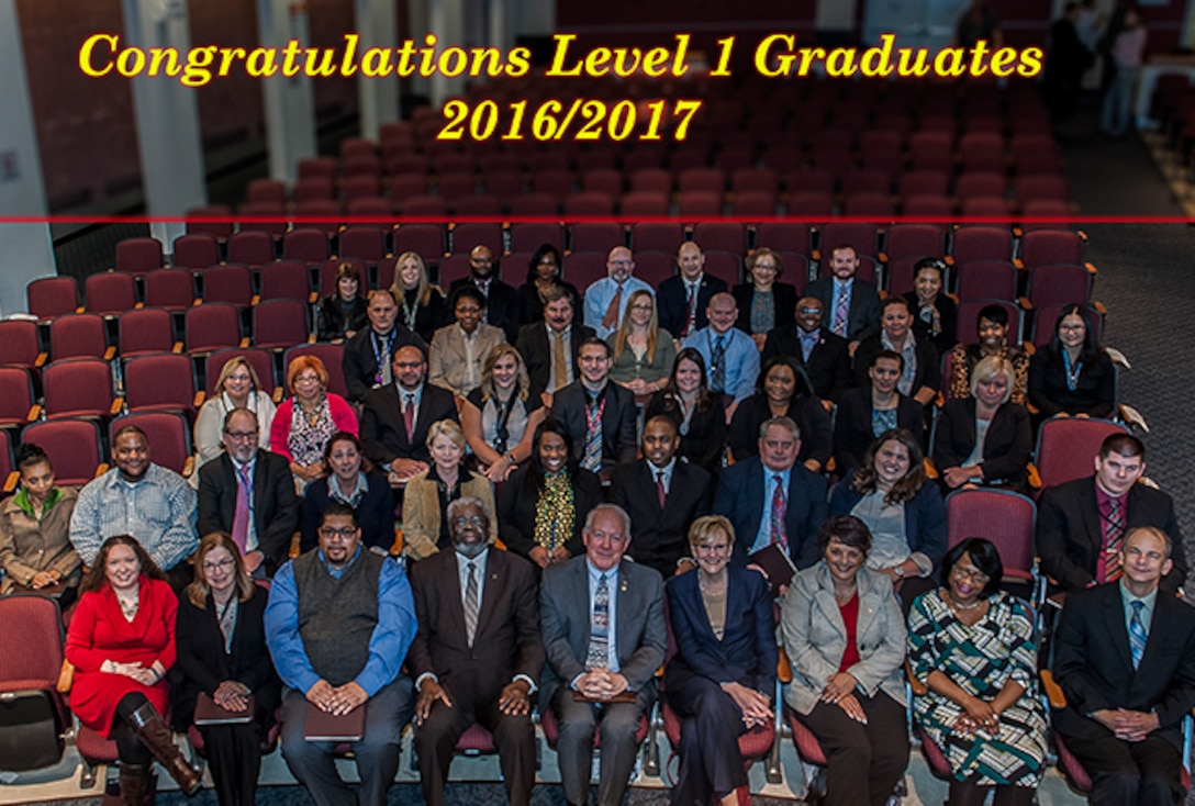 DLA Land and Maritime mentees and mentors at the Level I Graduation Ceremony on Mar. 1 at Defense Supply Center Columbus. 