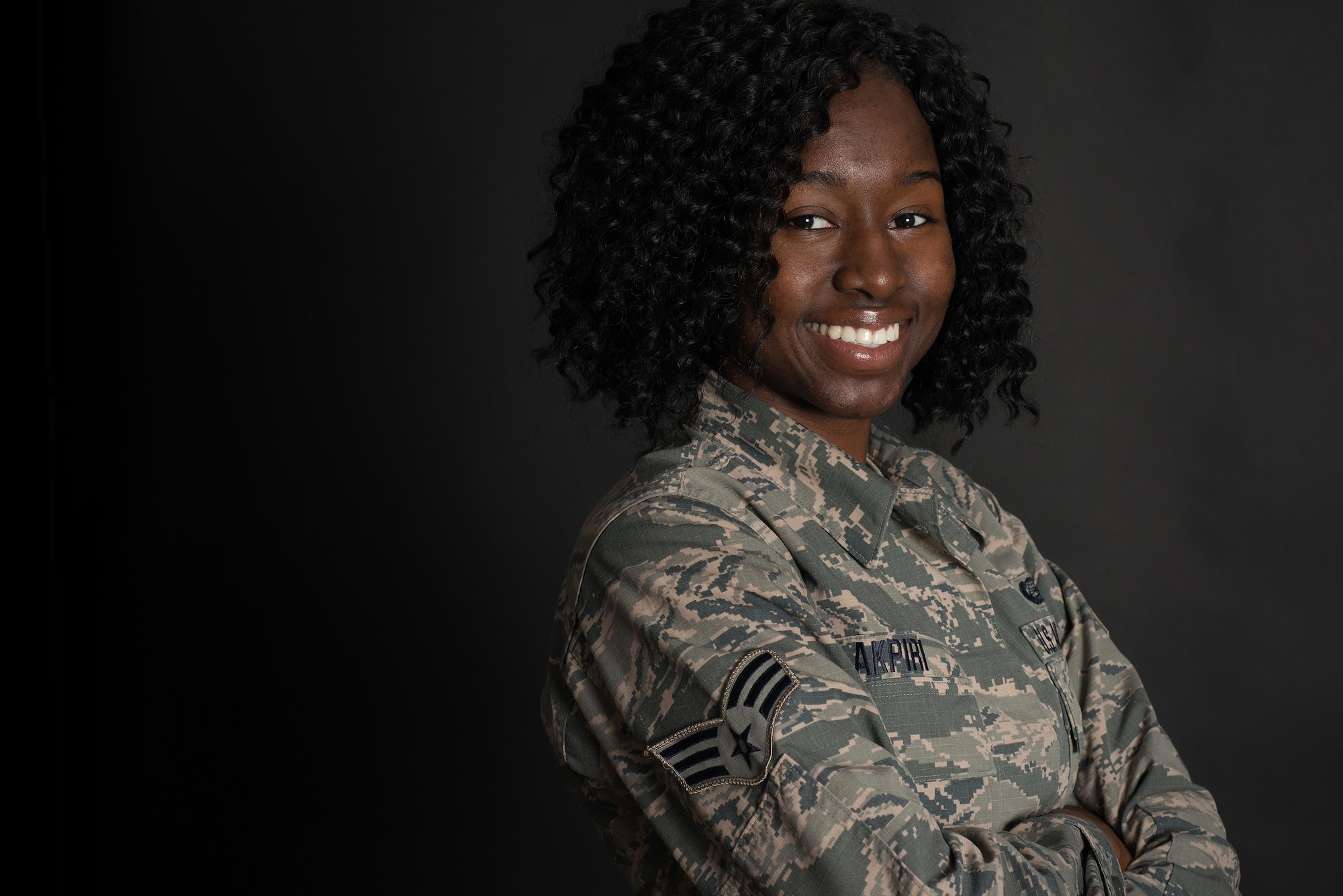 Senior Airman Amy Akpiri received the Freedom Citation Speech Award while attending Airman Leadership School in residence at Tinker Air Force Base, Oklahoma, Nov. 9, 2016 to Dec. 15, 2016.