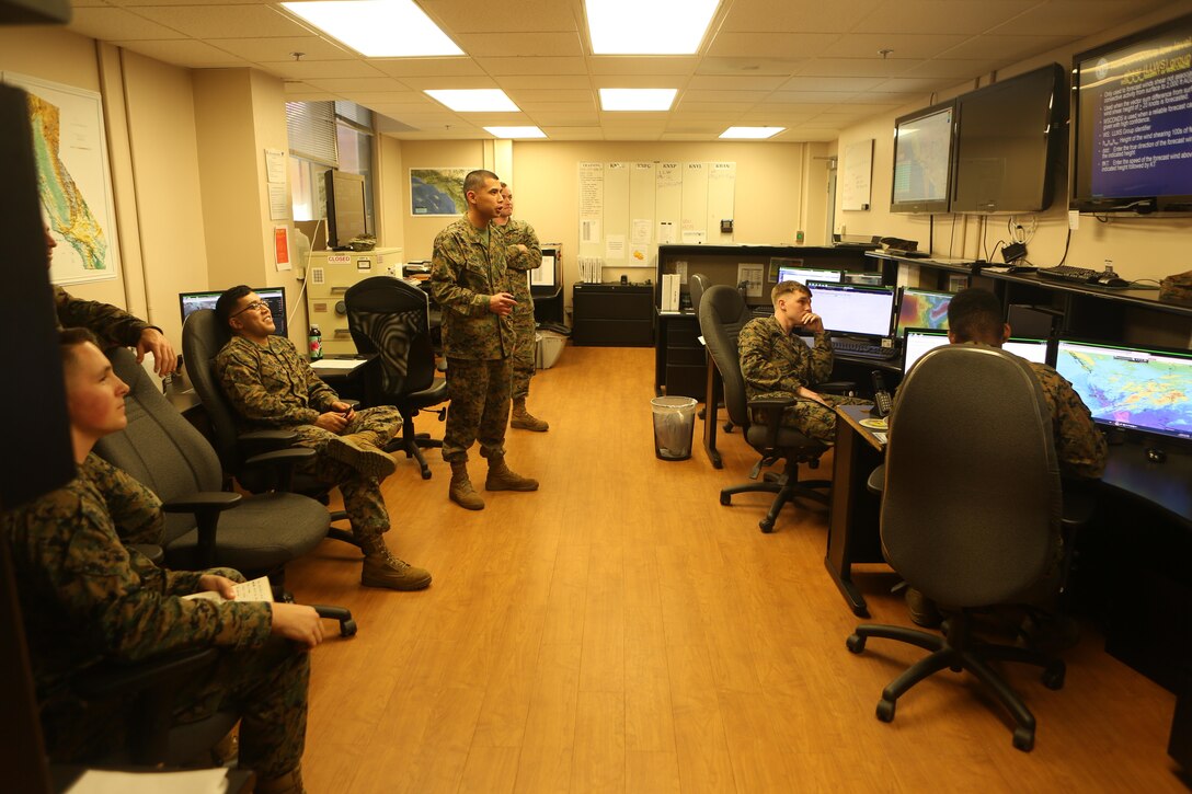 Marines in the meteorology and oceanography (METOC) military occupational specialty are crucial to the mission success of Marine Corps Air Station Miramar, California. Without them, 3rd Marine Aircraft Wing squadrons would not have the certainty of suitable weather conditions to support aircraft operations.