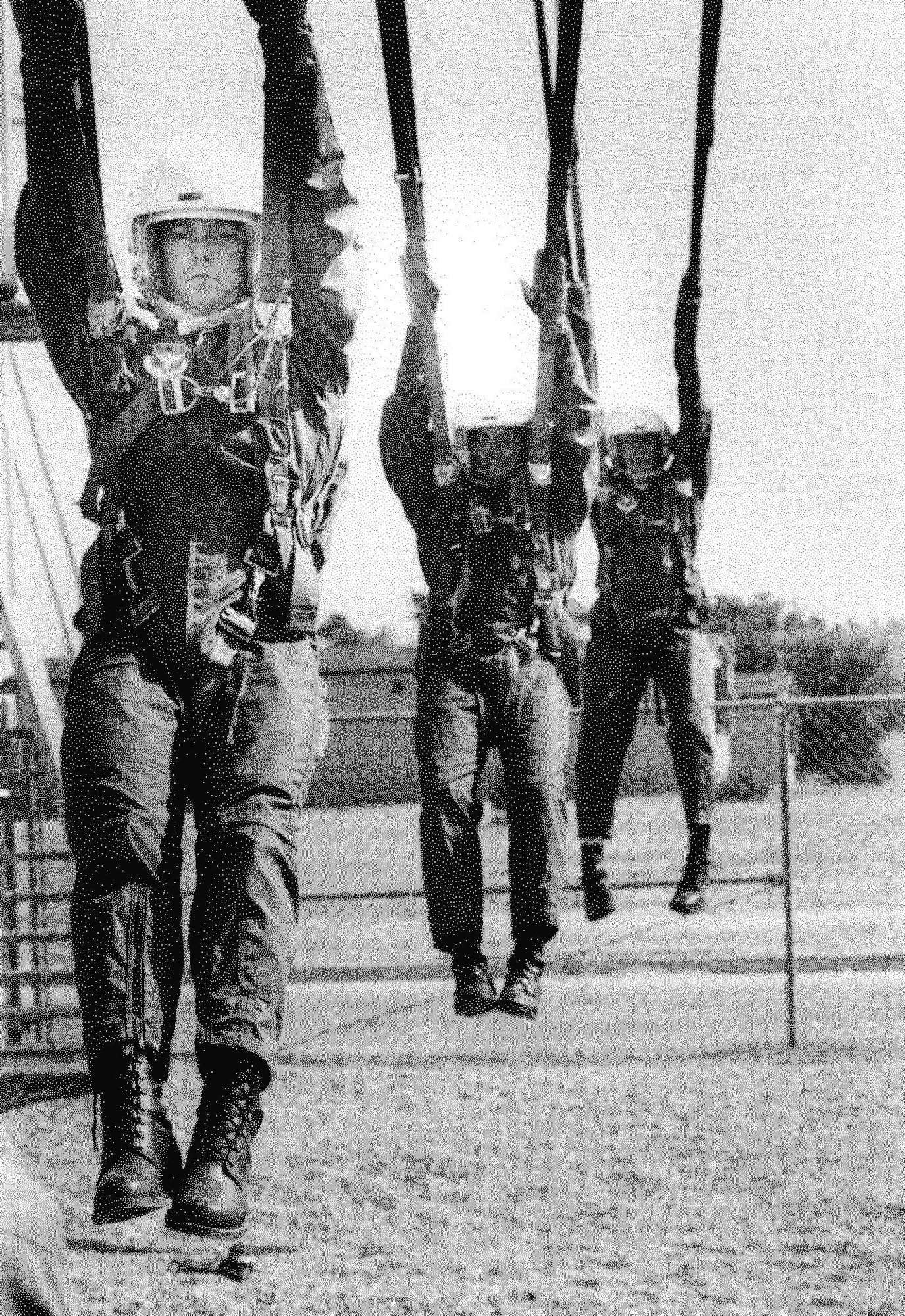 Student pilots in parachute training on Laughlin Air Force Base, Texas, in 1989. (Courtesy photo)