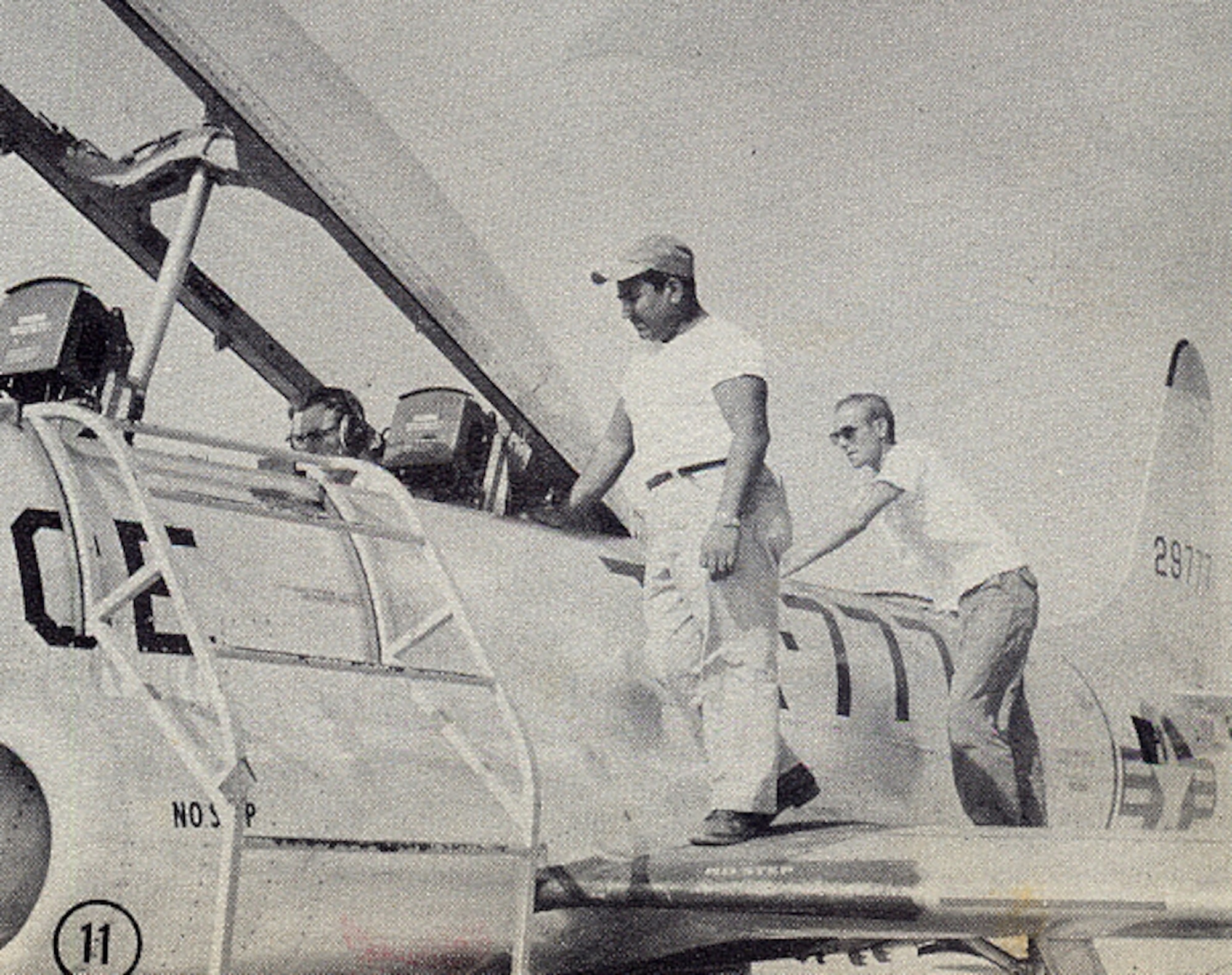 Aircraft maintenance operations on Laughlin Air Force Base, Texas, in 1956. (Courtesy photo)