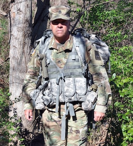 New York Army National Guard Sgt. 1st Class Jeff Mason, a member of the New York Army National Guard Medical Command, drives to drills in New York from North Carolina. Now Mason, age 55, is competing in the New York Army National Guard Best Warrior Competition.