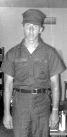 Ed Stein, a rigger in Puget Sound Naval Shipyard and Intermediate Maintenance Facility’s Lifting and Handling Department, poses for a photo in 1973 while assigned to A Company, U.S. Naval Mobile Construction Battalion 62. (Courtesy photo)