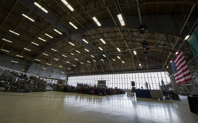 Fairchild Air Force Base, Wash., kicks off its 75th anniversary event with attendees from Team Fairchild and the community March 1, 2017. Seventy five years ago on March 1, 1942, Fairchild AFB was opened as the Spokane Air depot. It was built in Spokane because the location provided better weather and increased security compared to the western part of the state. Originally the base served as an aircraft repair center, but it continued to grow, constructing more than 250 buildings. (U.S. Air Force photo/Airman 1st Class Sean Campbell)