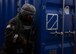 Airman 1st Class Christopher Booker, 51st Security Forces member, searches an area as part of a simulated kidnapping of Col. Andrew Hansen, 51st Fighter Wing commander during Exercise Beverly Herd 17-1 at Osan Air Base, Republic of Korea, March 3, 2017. The kidnapping was designed to test the base Defenders, who were required to respond to the scenario and search various areas of the base to find the commander. (U.S. Air Force photo by Airman 1st Class Gwendalyn Smith)