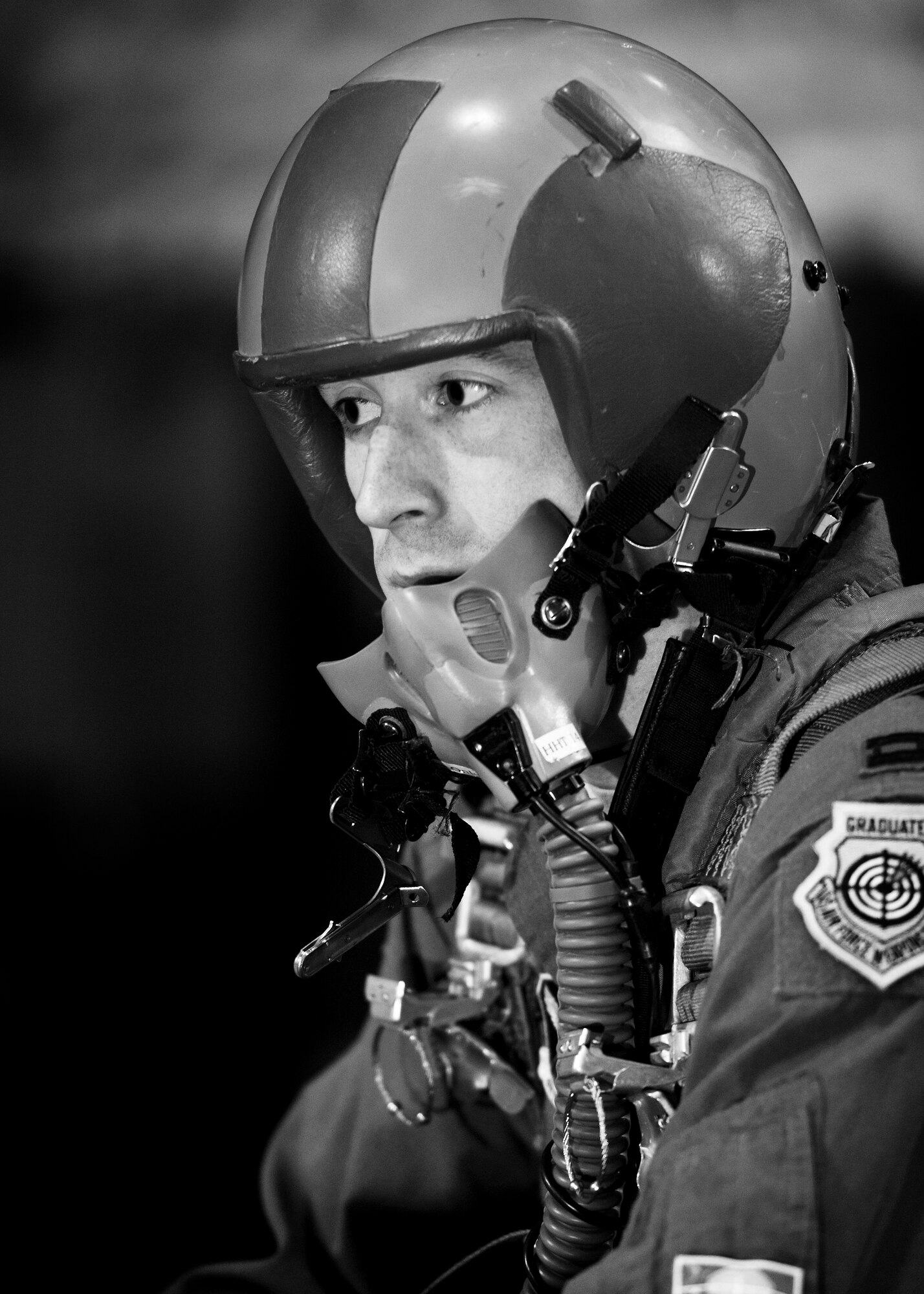 An aircrew member from the 23rd Bomb Squadron rests between egress and emergency parachute training at Minot Air Force Base, N.D., Feb. 22, 2017. The training simulates exiting and safely returning to the ground after an aircraft emergency. (U.S. Air Force photo/Senior Airman J.T. Armstrong)