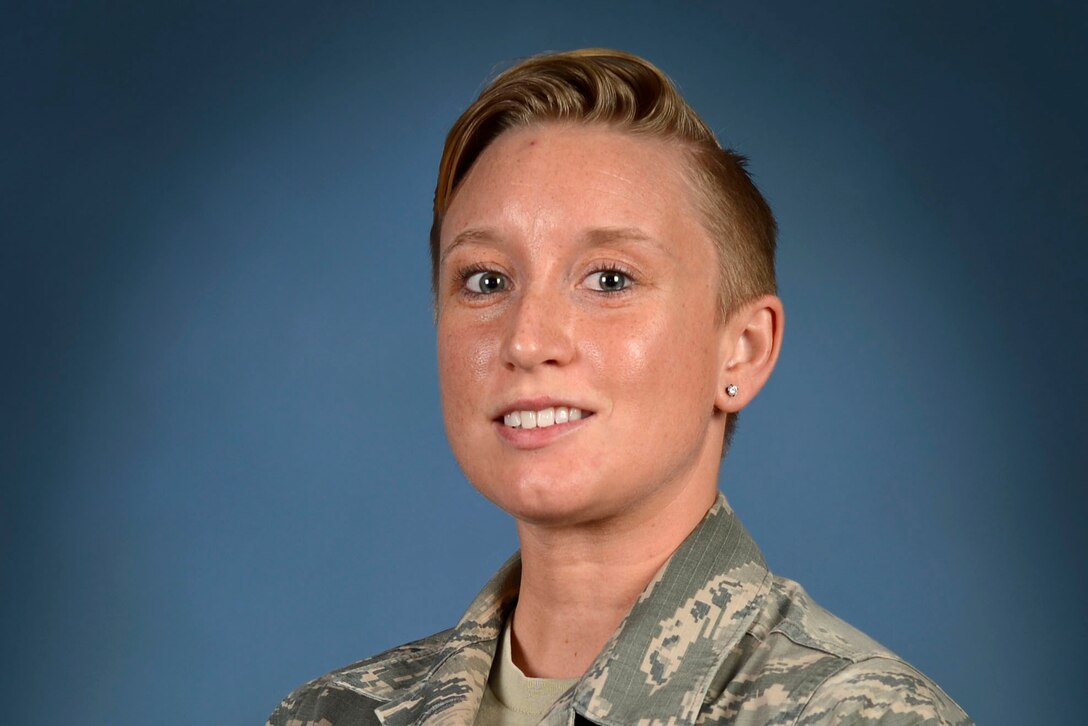 Air Force Staff Sgt. Angela Duff, 20th Logistics Readiness Squadron quality assurance evaluator, at Shaw Air Force Base, S.C., Feb. 14, 2017. Duff received recognition from the Greater Sumter Chamber of Commerce Military Affairs Committee for her volunteer contributions to on- and off-base communities. Air Force photo by Airman 1st Class Christopher Maldonado