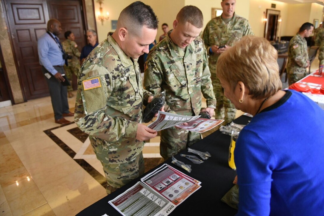 U.S. Army Reserve Soldiers from the 301st Military Police Company attend a Yellow Ribbon event, February 24-26 at the Gran Melia Resort in Rio Grande, Puerto Rico.