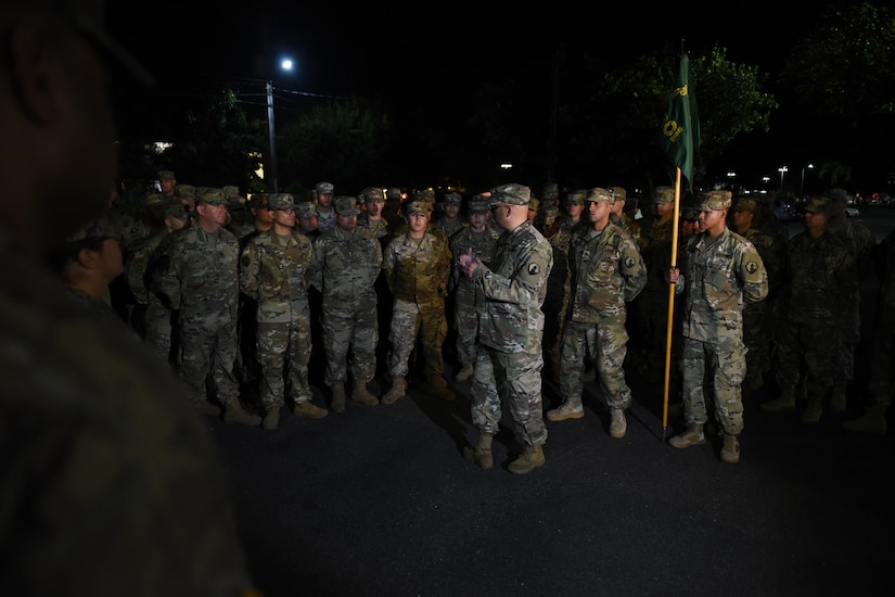 Soldiers, family, and friends gathered to bid farewell to approximately 125 U.S. Army Reserve Soldiers from 301ST Military Police Company (MP Co.) on March 2, at the Fort Buchanan Community Club, less than one week after their Yellow Ribbon event.