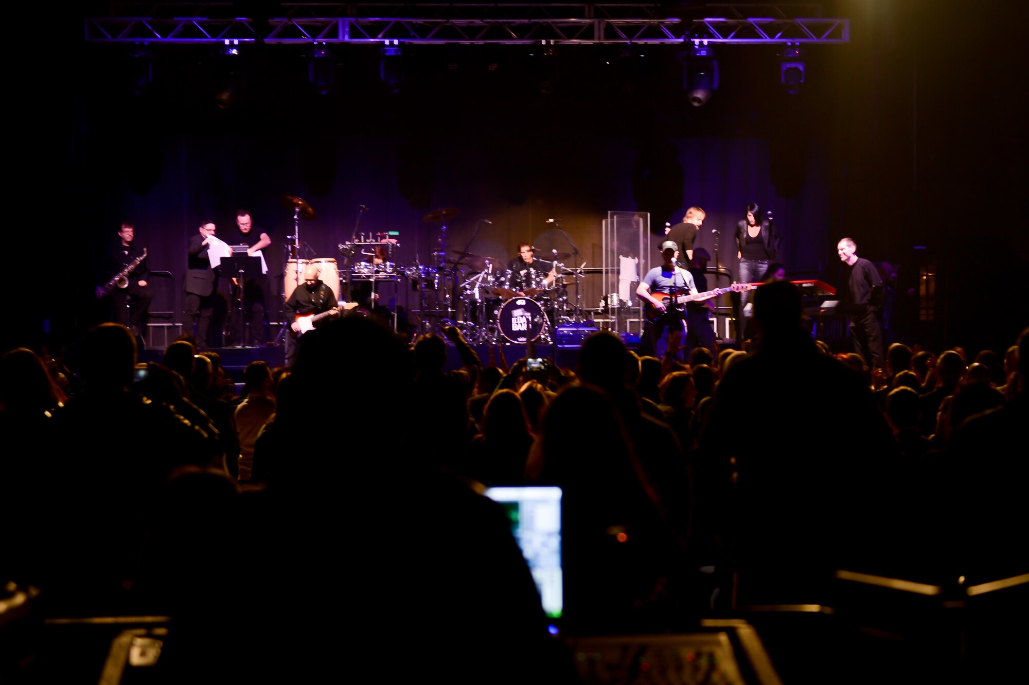 The Lt. Dan Band performs for Team Barksdale at Barksdale Air Force Base, La. March 3, 2017. The Lt. Dan Band has performed at U.S. military installations since 2004. (U.S. Air Force photo/Airman 1st Class Stuart Bright)