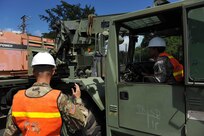 U.S. Army Reserve Soldiers from the 432nd Transportation Company “Tartaros,” assisted in moving more than 25 generators from the FEMA Distribution Center located in Caguas, Puerto Rico to Fort Buchanan for a Regional Power Mission Exercise (RPME) on March 5.