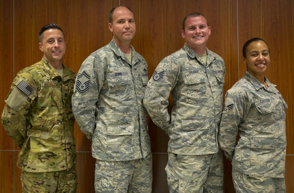 Congratulations to the following 919th Special Operations Wing’s 1st Quarterly Award winners:  Capt. Michael Zecca, 859th SOS, Senior Master Sgt. Joseph Dunn, 919 SOCS, Staff Sgt. Josh Galigher, 919th SOAMXS, and Senior Airman Jashira Castro, 919th SOAMXS.  (U.S. Air Force photo/Tech. Sgt. Kimberly Moore) 