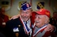 Retired U.S. Army Major Ron Chatelaine, Military Order of the Purple Heart Chapter 351 commander, hugs a fellow veteran during the 38th Annual Veterans’ Luncheon at Barksdale Air Force Base, La., and March, 3, 2017. Chatelaine joined 2nd Bomb Wing leadership to greet veterans during the Parade of Heroes. (U.S. Air Force photo/Senior Airman Mozer O. Da Cunha)