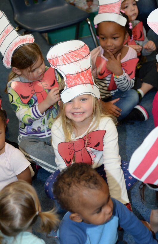 Marine Corps Logistics Base Albany’s Child Development Center children participate in Read Across America, 
March 3.