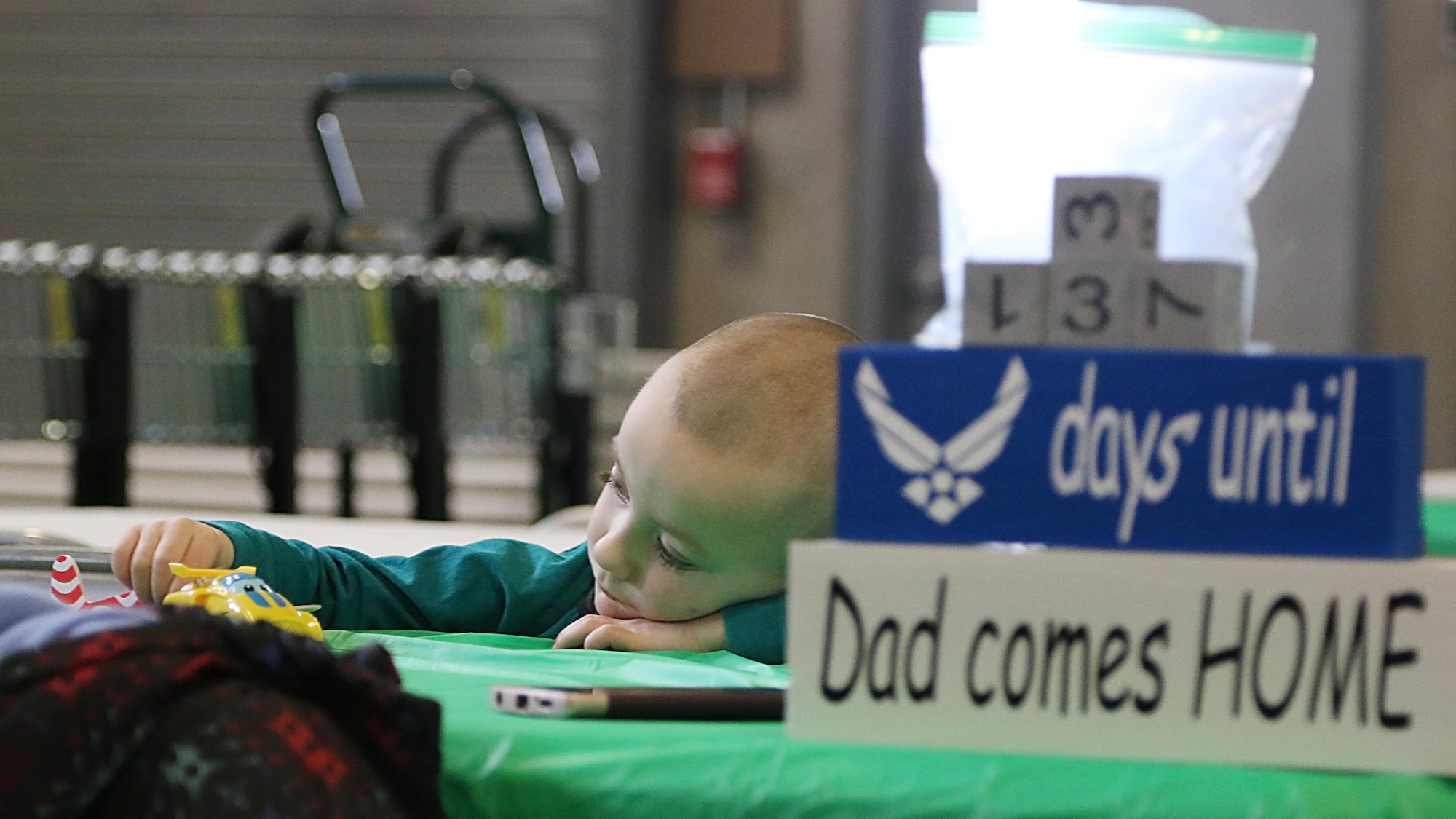 Airmen from the 173rd Logistics Readiness Squadron gathered together with the families of their deployed members for a potluck and team building project March 5, 2017 at Kingsley Field in Klamath Falls, Oregon. The Airmen and their families did craft projects and packed up care packages to send to the deployed Airmen who are stationed all around the world. (U.S. Air National Guard photos by Tech. Sgt. Jason Van Mourik)