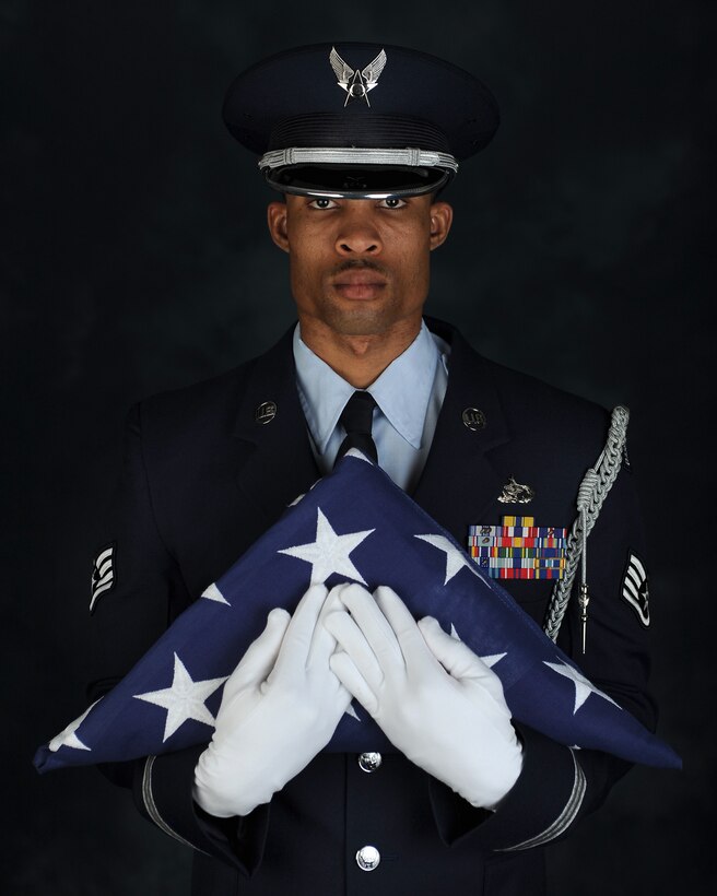 U.S. Air Force Staff Sgt. Quinton Gittens, 633rd Force Support Squadron readiness NCO in charge, poses for a photo at Joint Base Langley-Eustis, Va., Feb. 27, 2017. Gittens won the 2016 9th Air Force Program Manager of the Year as the Langley Honor Guard manager. (U.S. Air Force photo by Airman 1st Class Tristan Biese)