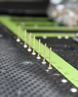 Rivets are used to install new floor paneling on a UH-1N Huey helicopter during a scheduled phase maintenance inspection on the aircraft March 6, 2017, at Malmstrom Air Force Base, Mont.  The phase inspection period usually lasts four to six weeks and routinely occurs after 400 flight hours.  (U.S. Air Force photo/Jason Heavner)