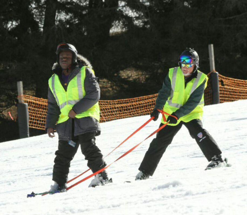 NASHVILLE, Tenn. (Jan. 26, 2017) – Individuals with special needs from the south eastern region of the United States spend time on the mountainous ski slopes every winter thanks to the help of many volunteers.   A U.S. Army Corps of Engineers Nashville District team member often spends a portion of the winter at an eastern Tennessee ski resort supporting the free ski clinic for dozens of adaptive skiers.