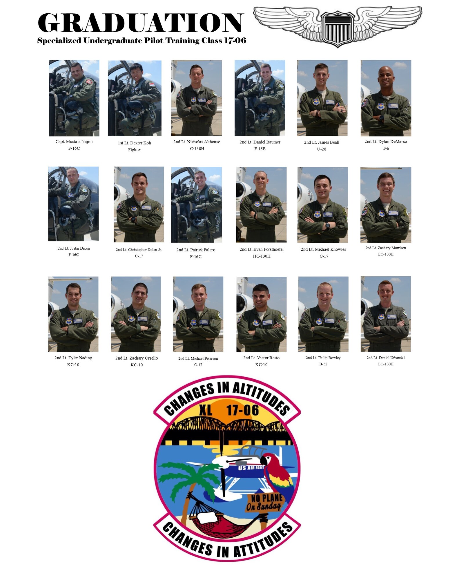 Specialized Undergraduate Pilot Training Class 17-06 is set to graduate. (U.S. Air Force graphic/Airman 1st Class Benjamin N. Valmoja)