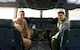 Tech. Sgt. Alfred Dodd and Master Sgt. Heriberto Maldonado on the flight deck of a C-17 Globemaster III March 3, 2017, on Joint Base Lewis-McChord, Wash. They are part of the flying crew chief program that started as a trial for the 446th Airlift ‘Rainier’ Wing, but is now considered essential for flying operations. (U.S. Air Force photo by David L. Yost)